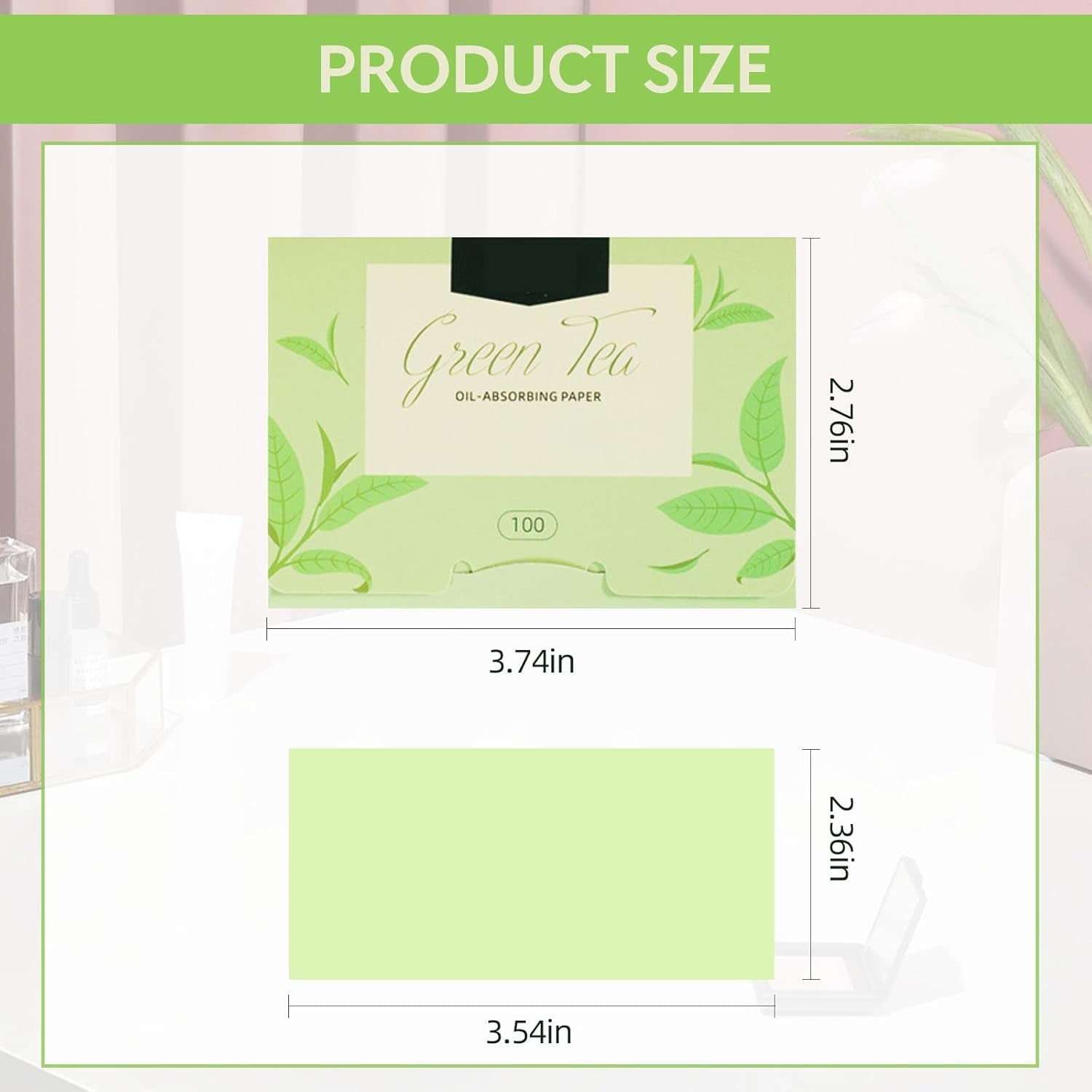 500 Pcs Facial Oil Blotting Paper Facial Skin Care Oil Control Film Oil Absorbing Sheets, Oil Blotting Sheets for Face Blotting Paper Oily Skin Control Film Oil Absorbing Sheets Unisex(5 Colors)